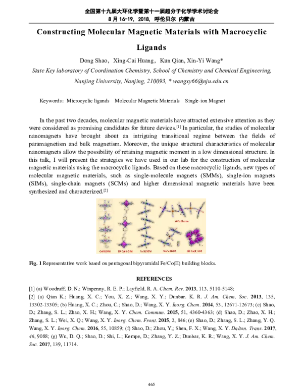 ConstructingMolecularMagneticMaterialswithMacrocyclicLigands