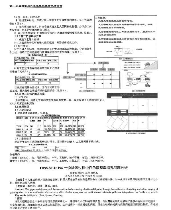 一次涂装过程中白色漆整车缩孔问题分析