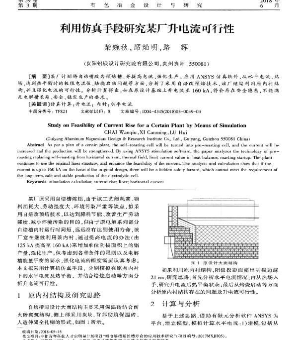 利用仿真手段研究某厂升电流可行性