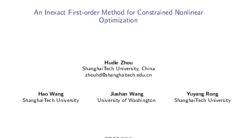 AnInexactFirst-orderMethodforConstrainedNonlinearOptimization