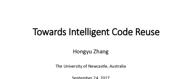 TowardsIntelligentCodeReuse