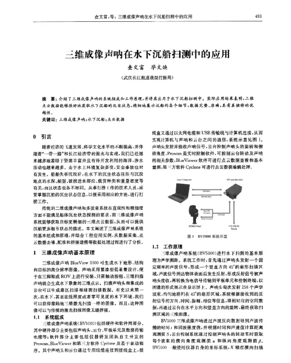 三维成像声呐在水下沉船扫测中的应用