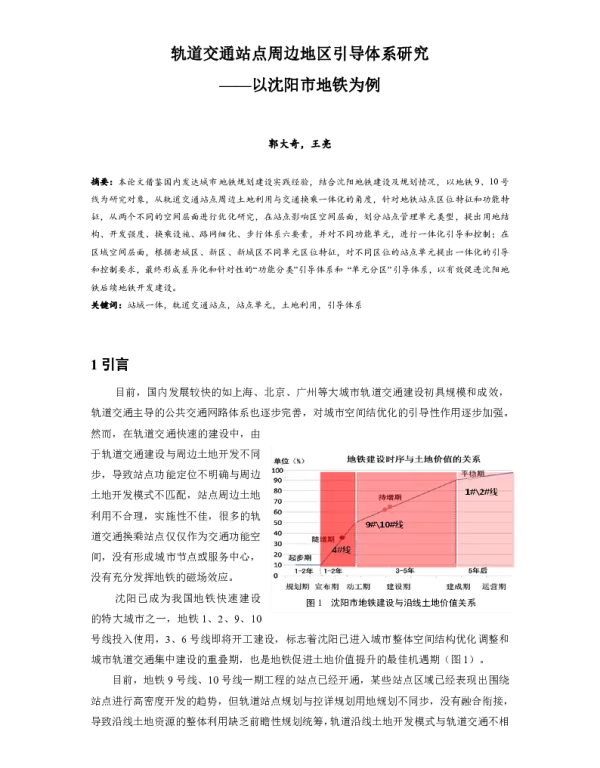 轨道交通站点周边地区引导体系研究--以沈阳市地铁为例