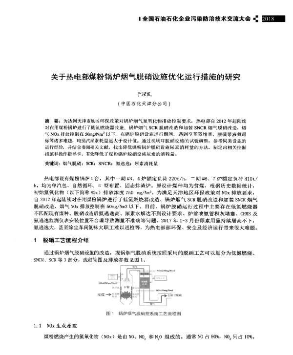 关于热电部煤粉锅炉烟气脱硝设施优化运行措施的研究