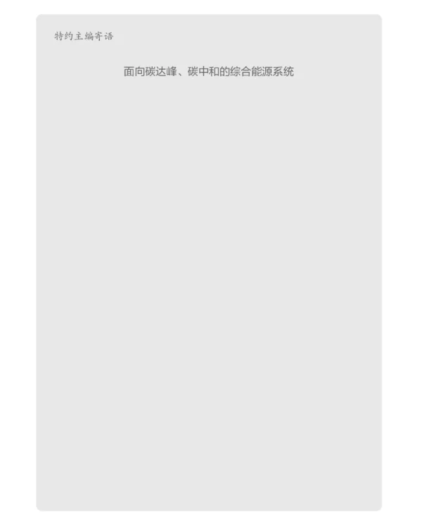 面向碳达峰_碳中和的综合能源系统_文福拴