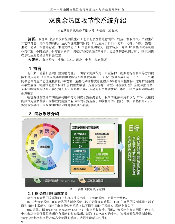 双良余热回收节能系统介绍