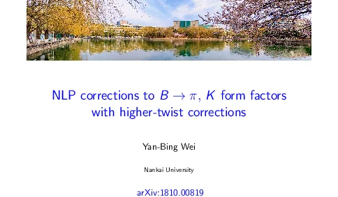 NLPcorrectionstoB→πKformfactorswithhigher-twistcorrections