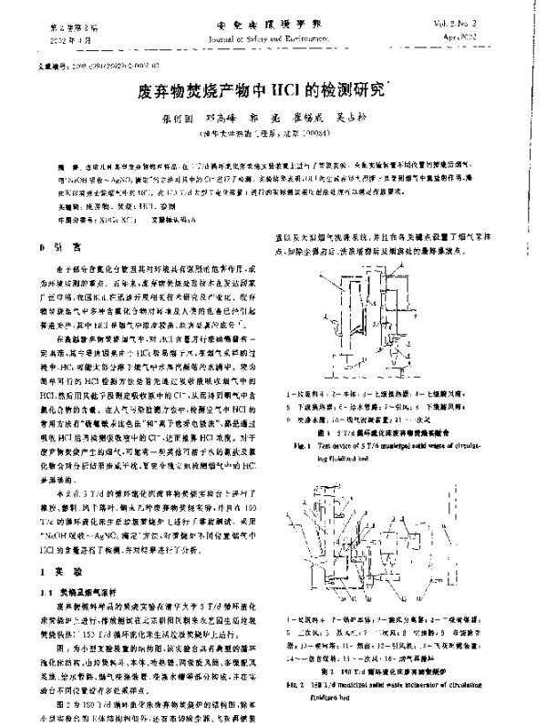 废弃物焚烧产物中HCl的检测研究