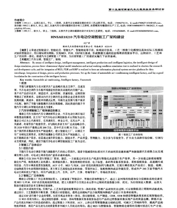 汽车电动空调智能工厂架构建设