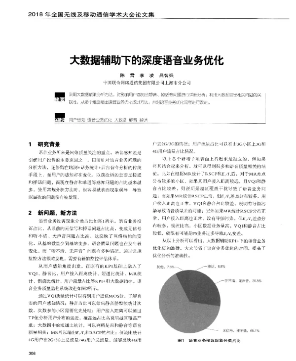 大数据辅助下的深度语音业务优化