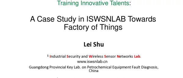 ACaseStudyinISWSNLABTowardsFactoryofThings