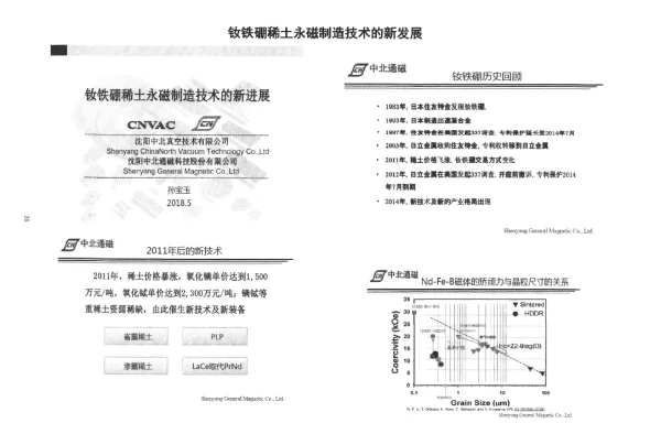 钕铁硼稀土永磁制造技术的新发展