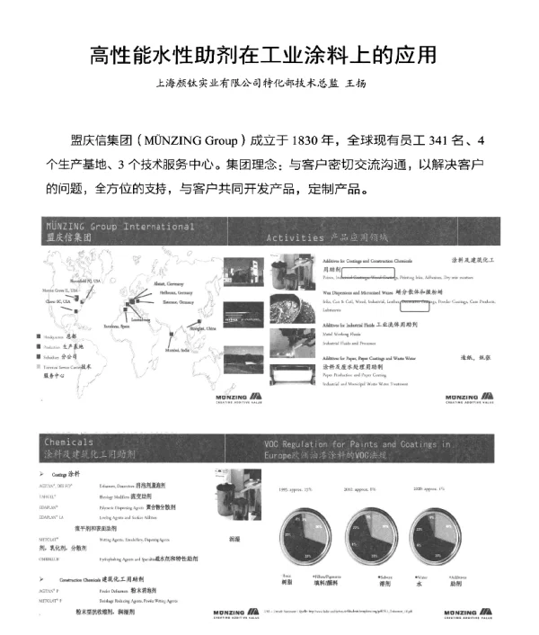 高性能水性助剂在工业涂料上的应用