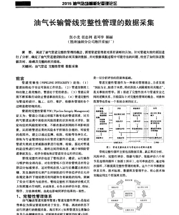 油气长输管线完整性管理的数据采集