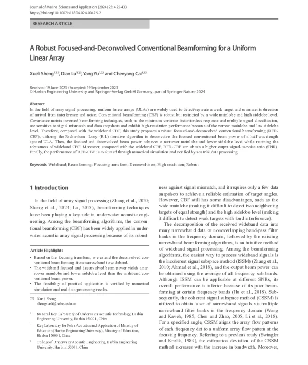 A Robust Focused-and-Deconvolved Conventional Beamforming for a Uniform Linear Array