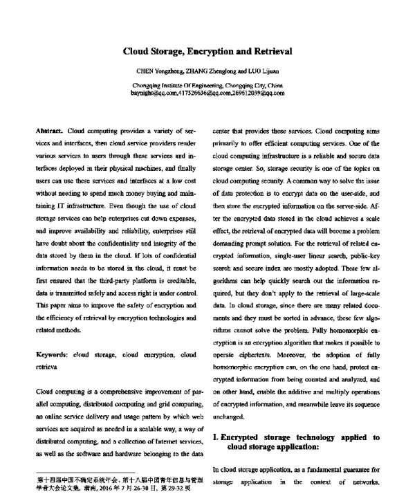 CloudStorageEncryptionandRetrieval