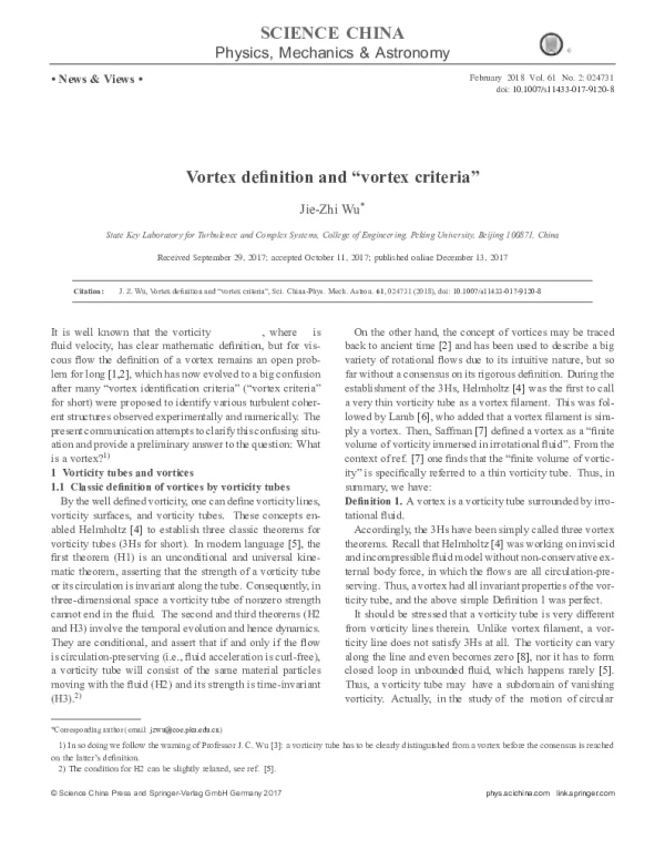 Vortexdefinitionand“vortexcriteria”