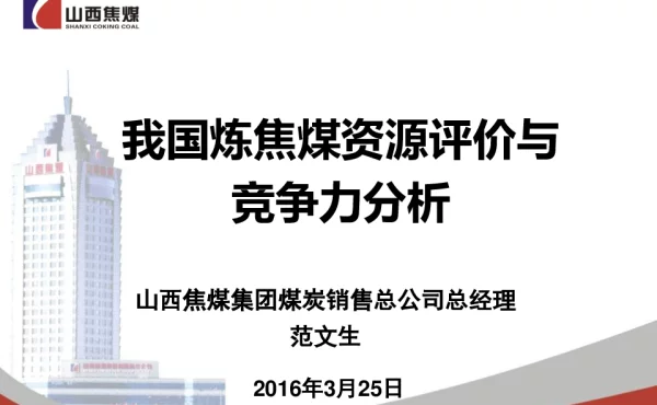 我国炼焦煤资源评价不竞争力分析
