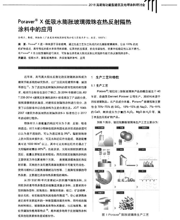 Poraver(R)X低吸水膨胀玻璃微珠在热反射隔热涂料中的应用