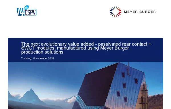Thenextevolutionaryvalueadded-passivatedrearcontact+SWCTmodulesmanufacturedusingMeyerBurgerproductionsolutions