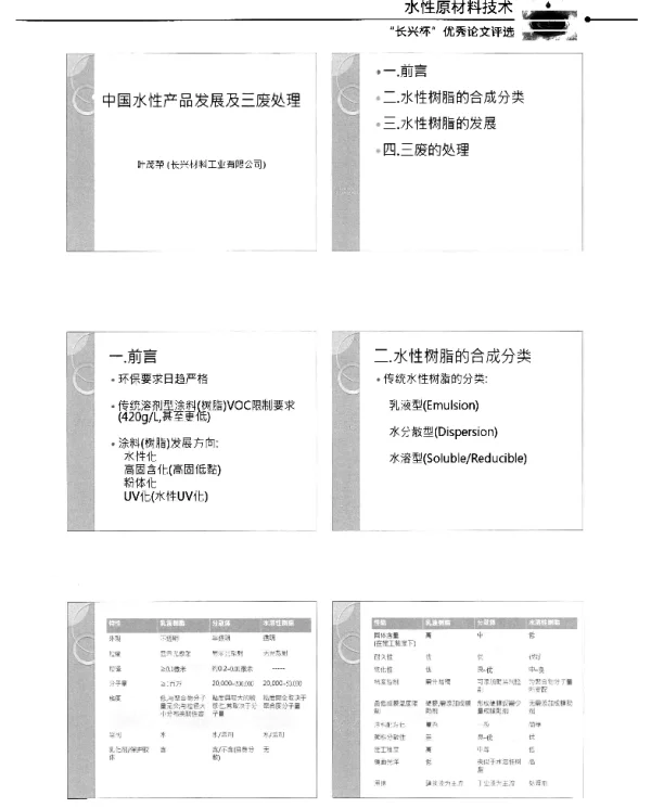 中国水性产品发展及三废处理