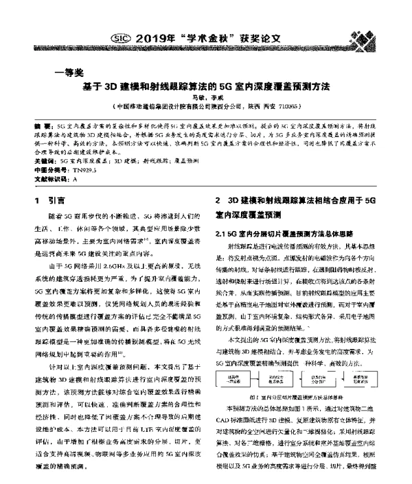 基于3D建模和射线跟踪算法的5G室内深度覆盖预测方法