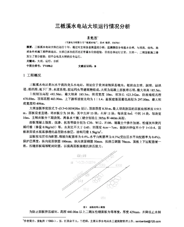 三板溪水电站大坝运行情况分析