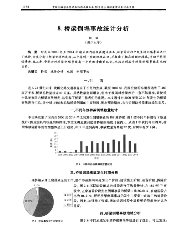 桥梁倒塌事故统计分析
