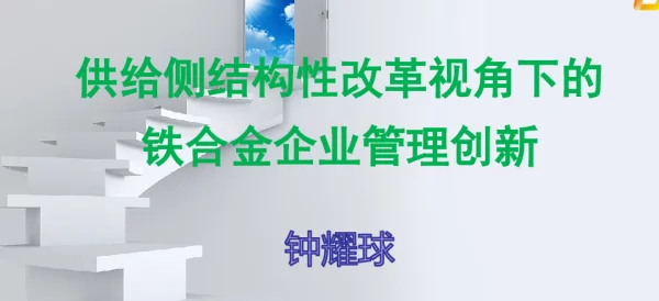 供给侧结构性改革视角下的铁合金企业管理创新