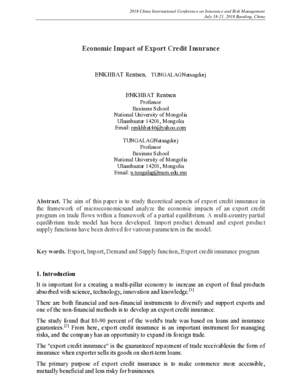 EconomicImpactofExportCreditInsurance