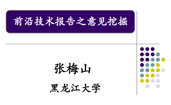 前沿技术报告之意见挖掘