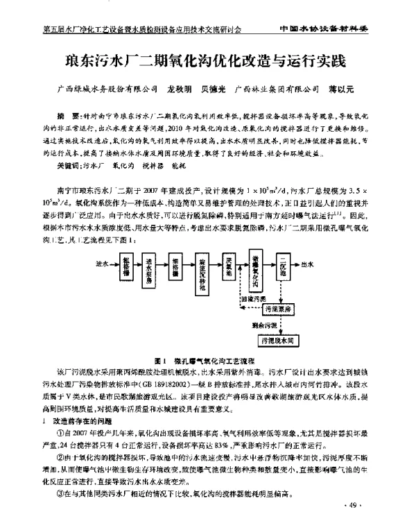 琅东污水厂二期氧化沟优化改造与运行实践