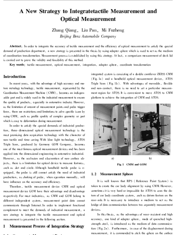 ANewStrategytoIntegratetactileMeasurementandOpticalMeasurement