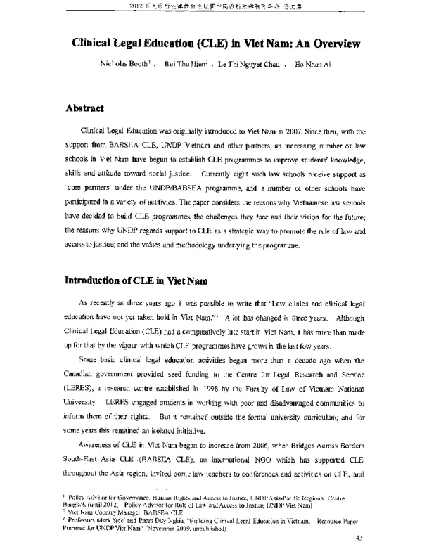 ClinicalLegalEducation(CLE)inVietNamAnOverview