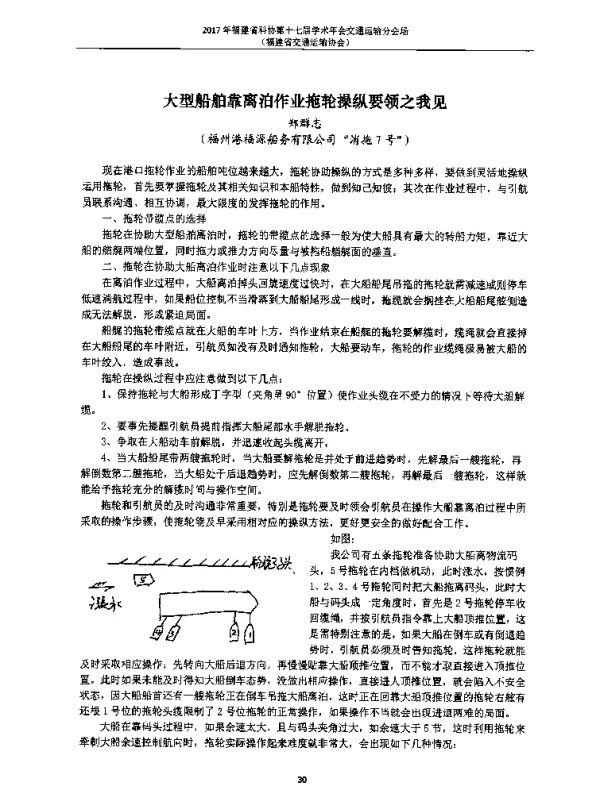 大型船舶靠离泊作业拖轮操纵要领之我见