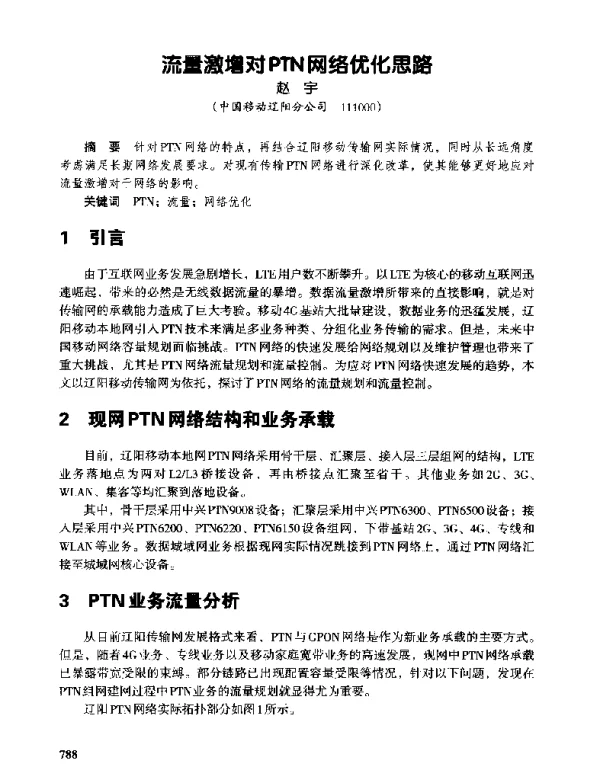流量激增对PTN网络优化思路