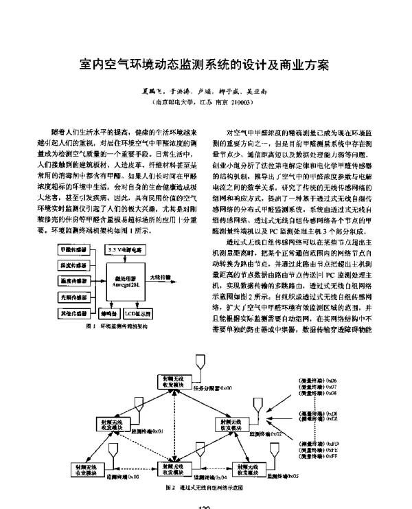 室内空气环境动态监测系统的设计及商业方案
