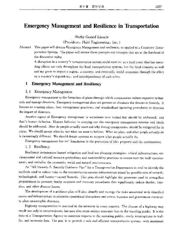 EmergencyManagementandResilienceinTransportation