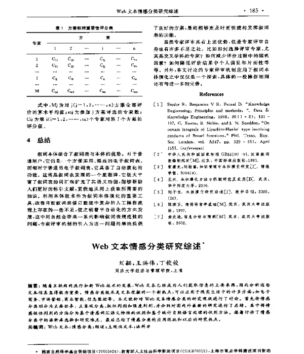 Web文本情感分类研究综述