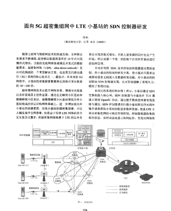面向5G超密集组网中LTE小基站的SDN控制器研发