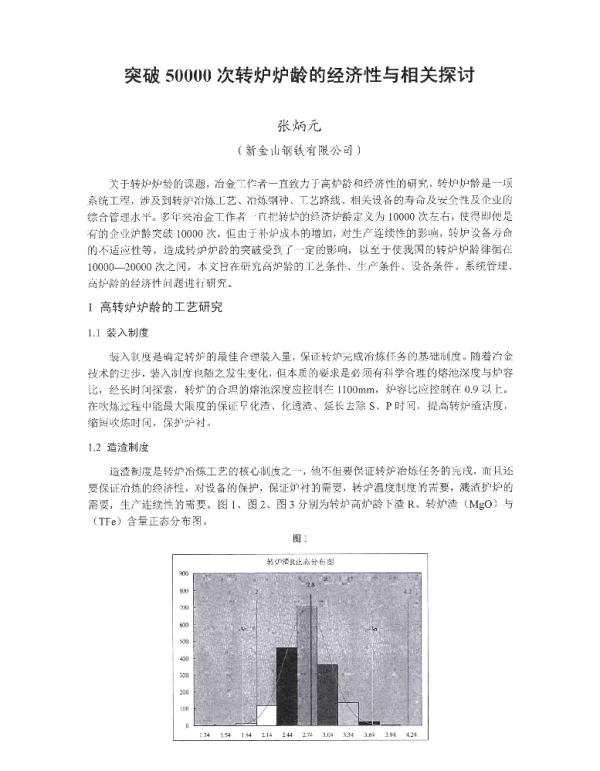突破50000次转炉炉龄的经济性与相关探讨