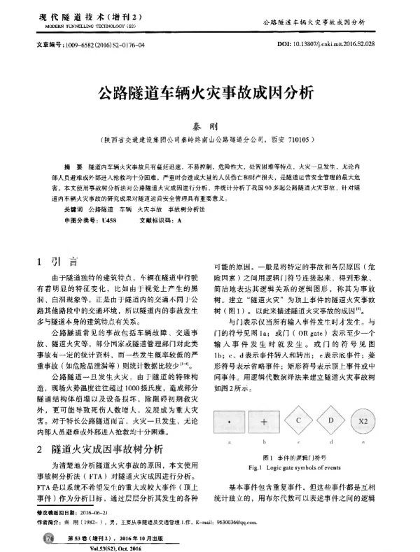 公路隧道车辆火灾事故成因分析