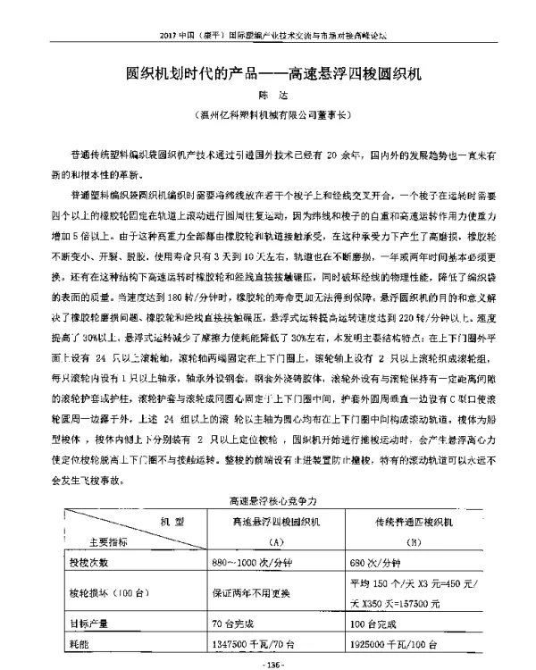 圆织机划时代的产品--高速悬浮四梭圆织机