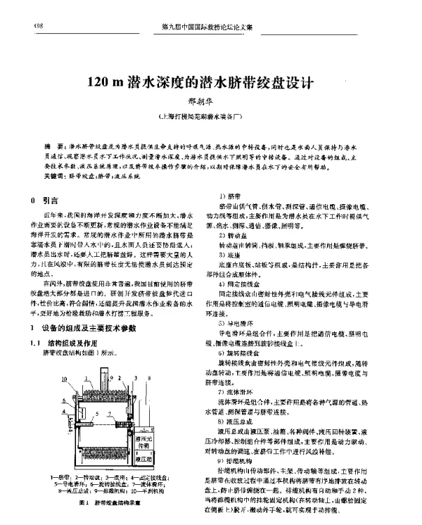 120m潜水深度的潜水脐带绞盘设计