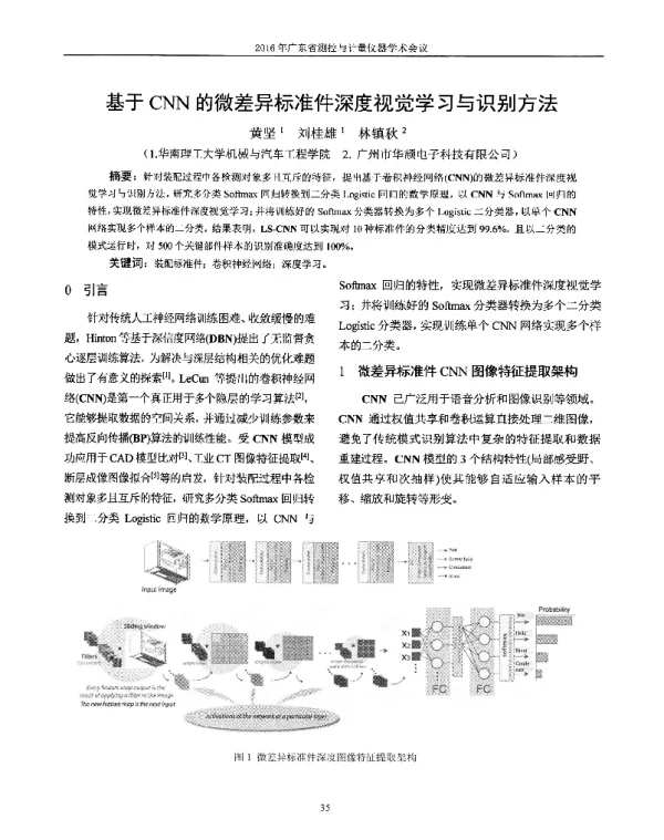 基于CNN的微差异标准件深度视觉学习与识别方法