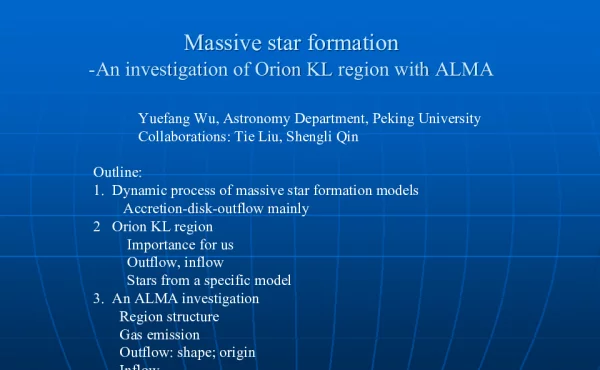 Massivestarformation--AninvestigationofOrionKLregionwithALMA