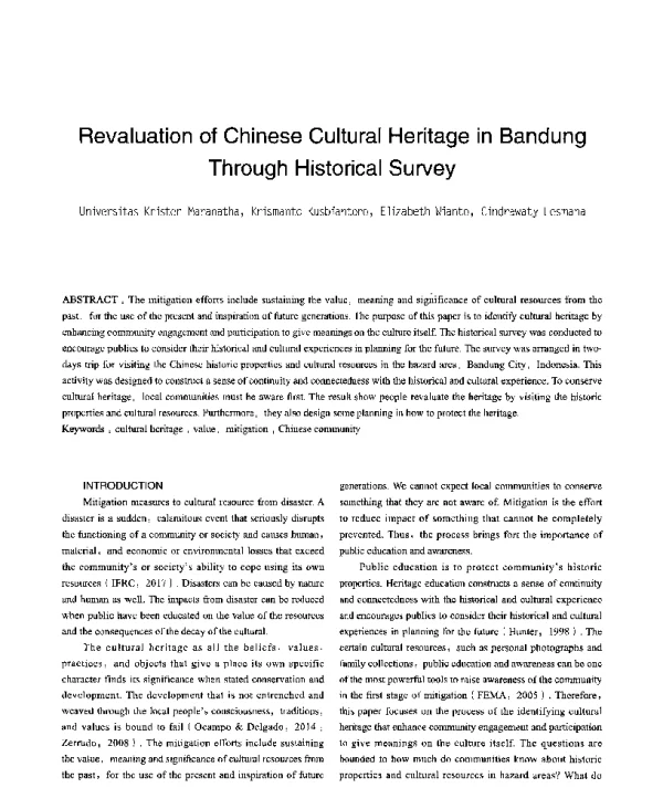 RevaluationofChineseCulturalHeritageinBandungThroughHistoricalSurvey