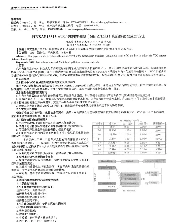 VOC强制性法规(GB27630)实施解读及应对方法