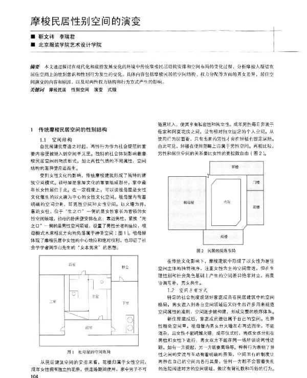 摩梭民居性别空间的演变