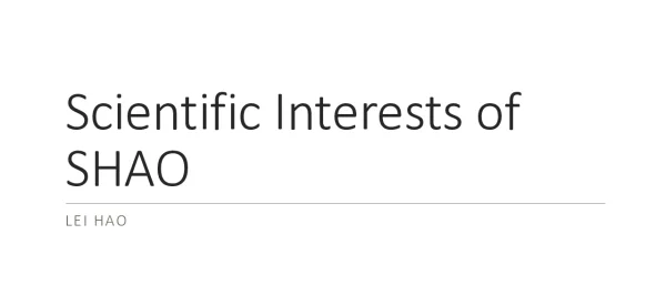 ScientificInterestsofSHAO